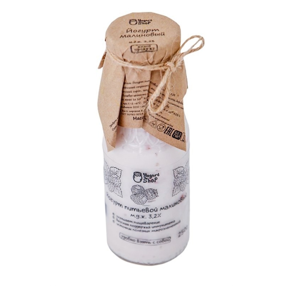 

Йогурт питьевой Yogurt Shop малиновый 3.2% 250 г