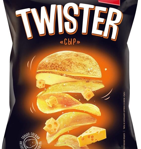 Чипсы картофельные Twister со вкусом сыра, 70г