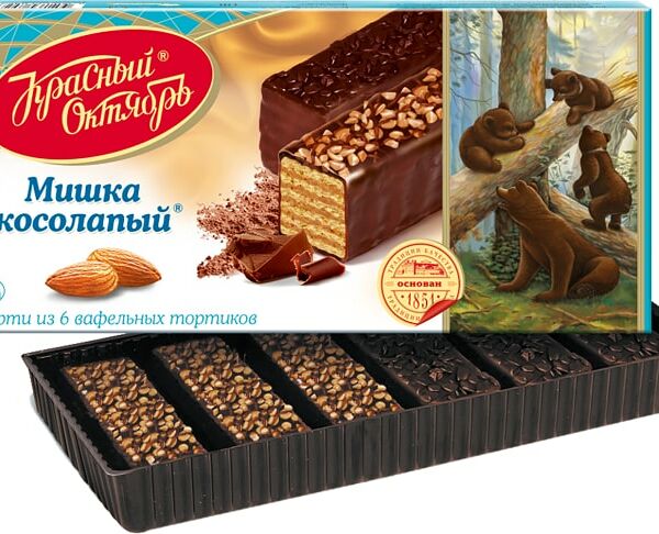 Вафельный торт Красный Октябрь Мишка косолапый 250г