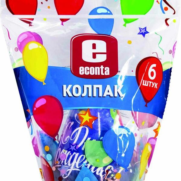 Колпак Econta праздничный 6шт