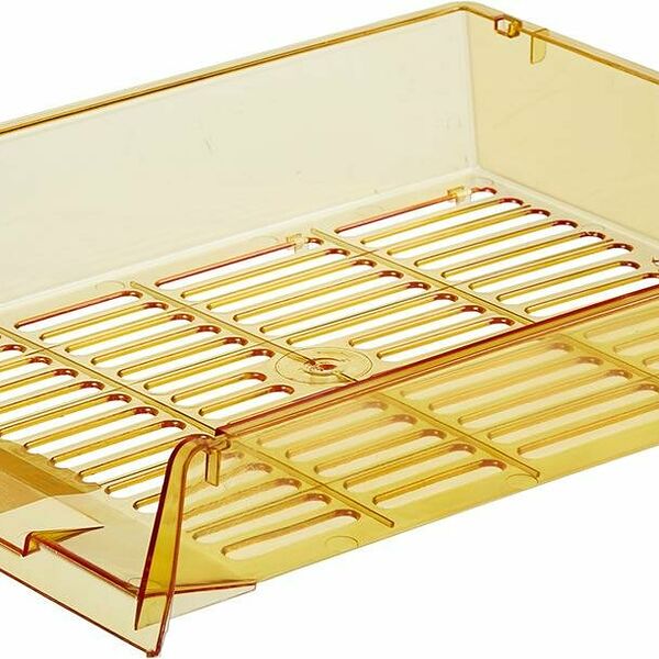 Лоток горизонтальный Attache Bright Colours решетчатый прозрачный желтый