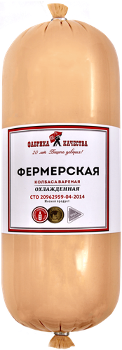 

Колбаса вареная ФАБРИКА КАЧЕСТВА Фермерская, категория Б, весовая