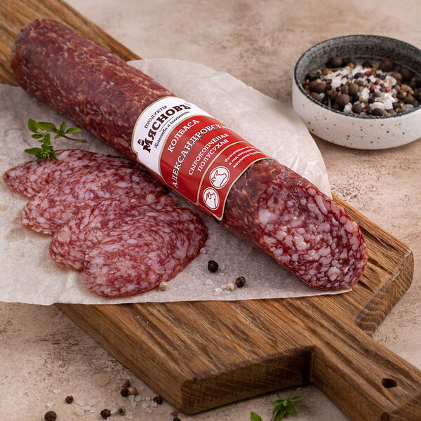 МясновЪ колбаса Александровская сырокопченая полусухая