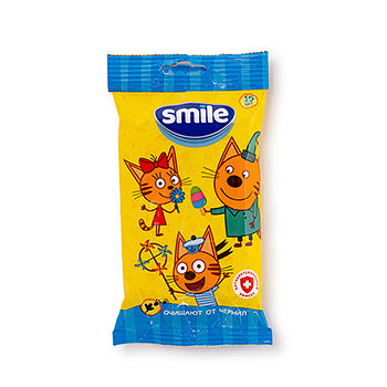 Салфетки влажные SMILE W Три Кота 15шт., Россия