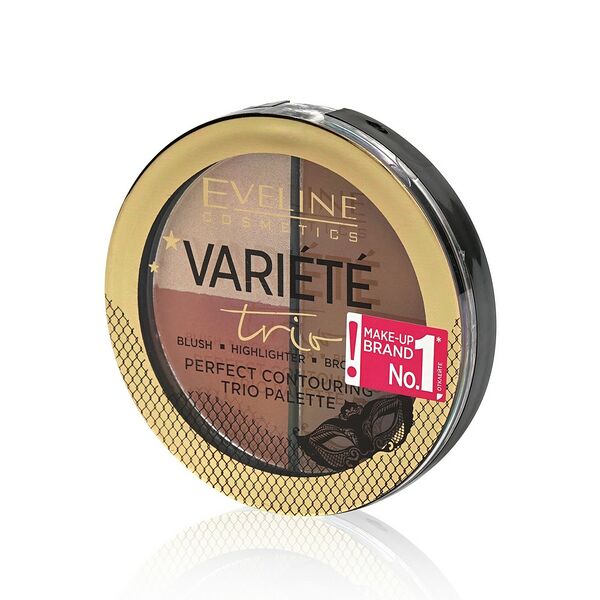 Палетка для лица Eveline Variete Trio 02 Medium 10г