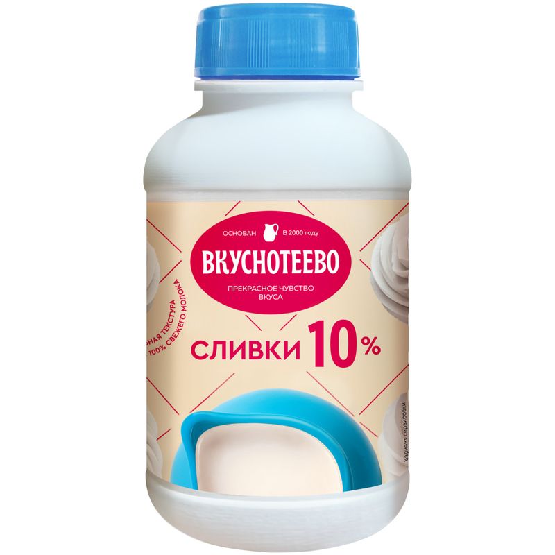 

Сливки Вкуснотеево ультрапастеризованные 10%, 450 г
