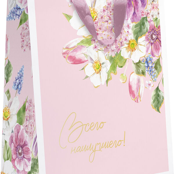 Пакет подарочный Пакетико матовый лам + тисн Lvt 31.5х25.5х11