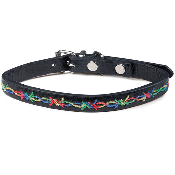 Triol ошейник из искусственной кожи Этно XS, Черный