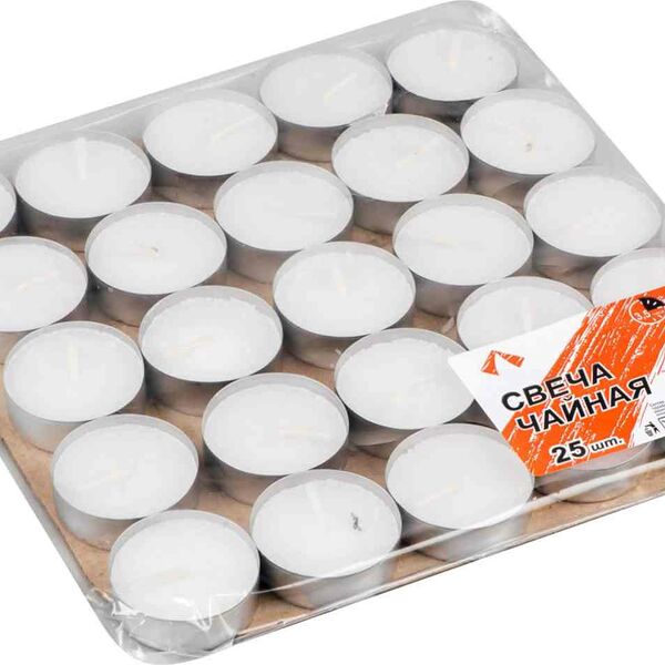 Свечи чайные, 25 шт.