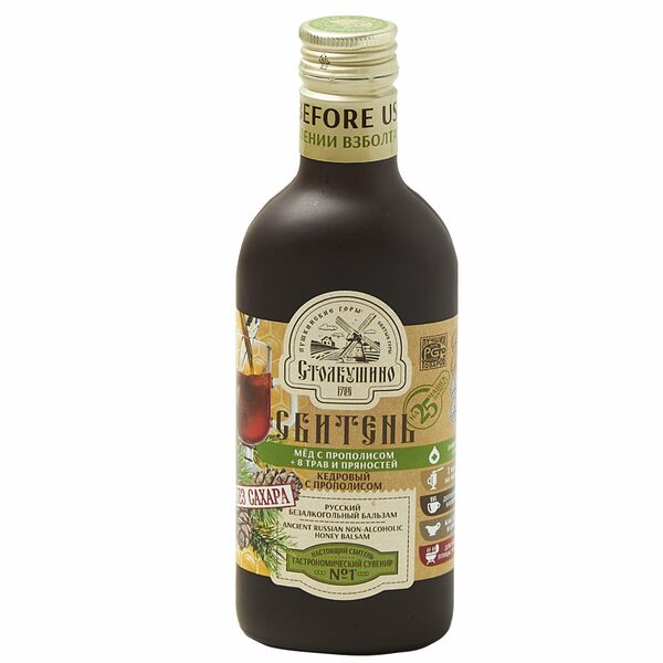 Сбитень кедровый с прополисом без сахара Столбушино