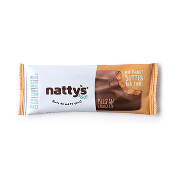 Шоколадный батончик Nattys&Go! Peanut с арахисовой пастой, покрытый молочным шоколадом 45г, Россия