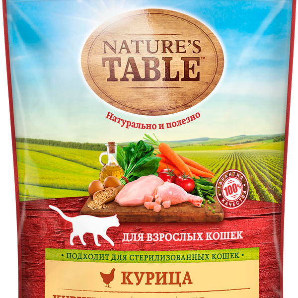 Сухой корм для кошек Natures Table Курица