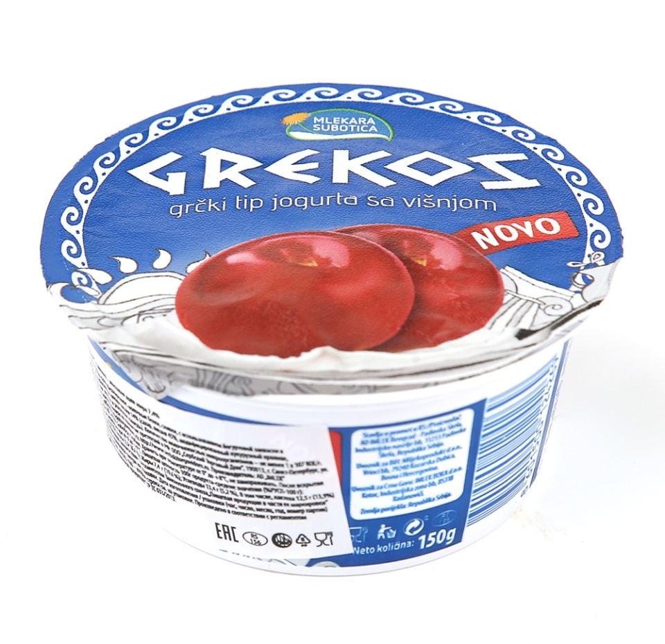 

Йогурт молочный греческий Grekos Вишня 7.4% 150 г