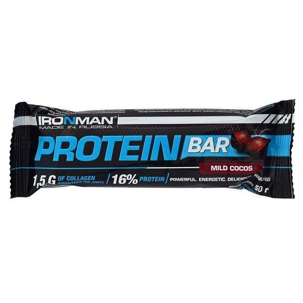 Батончик протеиновый Ironman Protein Bar Кокос в тёмной глазури, 50 г