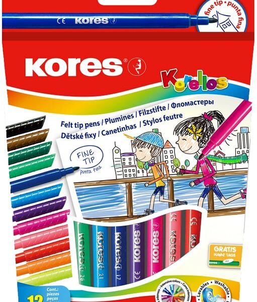 Набор фломастеров Kores Korellos 12 цветов