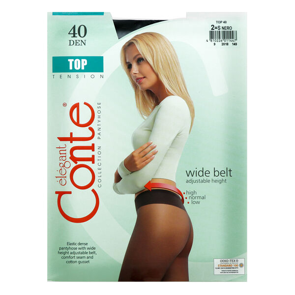 Колготки женские Conte Elegant Top Tension 40 den черный/nero, размер 2