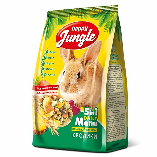 Happy Jungle Корм для молодых кроликов 400 г