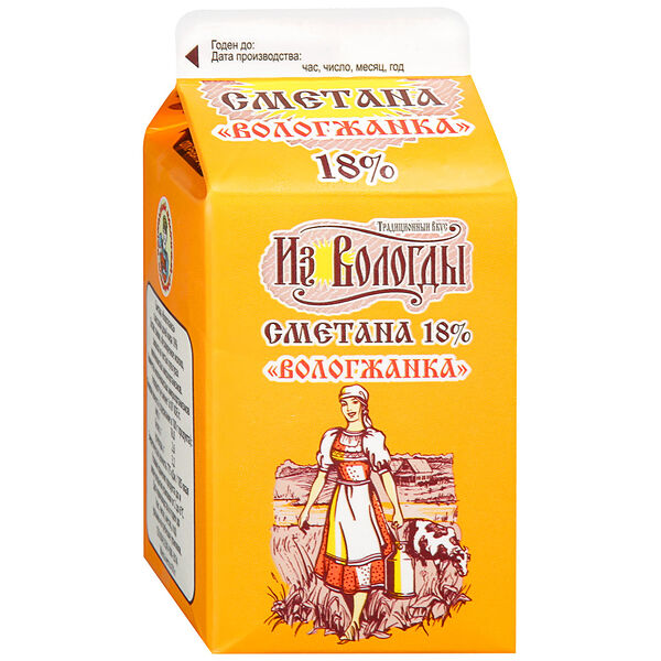 Сметана Вологжанка 18% Вологодский МК