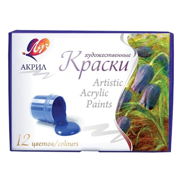 Краски акриловые художественные 12 цв.  22С 1409-08