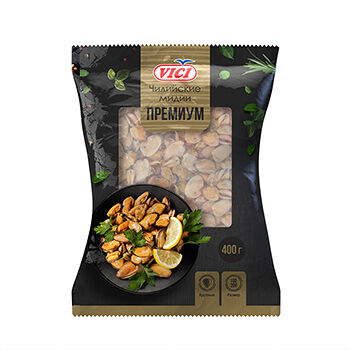 Мидии Vici чилийские крупные Премиум варено-мороженые