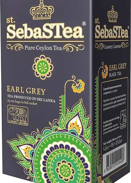 Чай SebaStea Earl Grey черный 25*1.5г