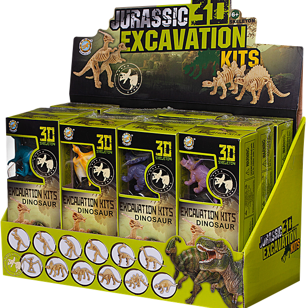 Набор для раскопок JUNFA из гипса, c фигурками динозавров, в ассортименте Арт. WA-D8425