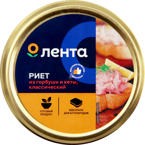 

Риет Лента Классический из горбуши и кеты 180 г