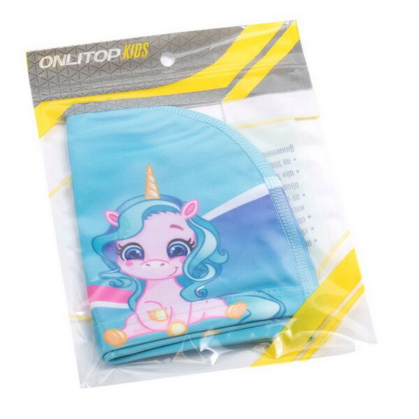 Шапочка для плавания Единорожка текстильная детская арт 27101214 код 212163