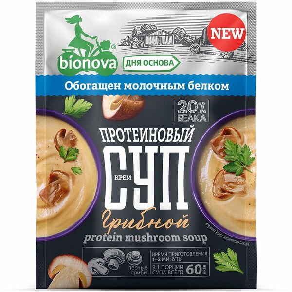 Крем-суп протеиновый Bionova Грибной