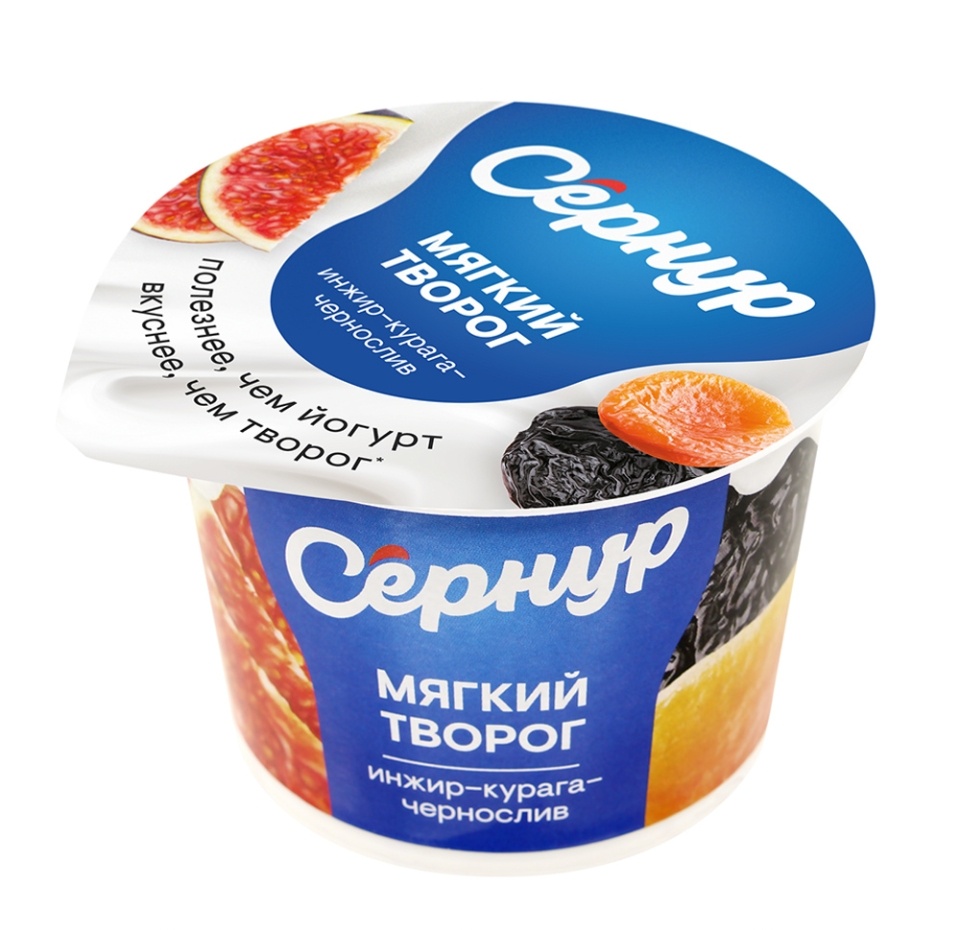 

Творог мягкий Сернурский сырзавод инжир-курага-чернослив 3% 100 г