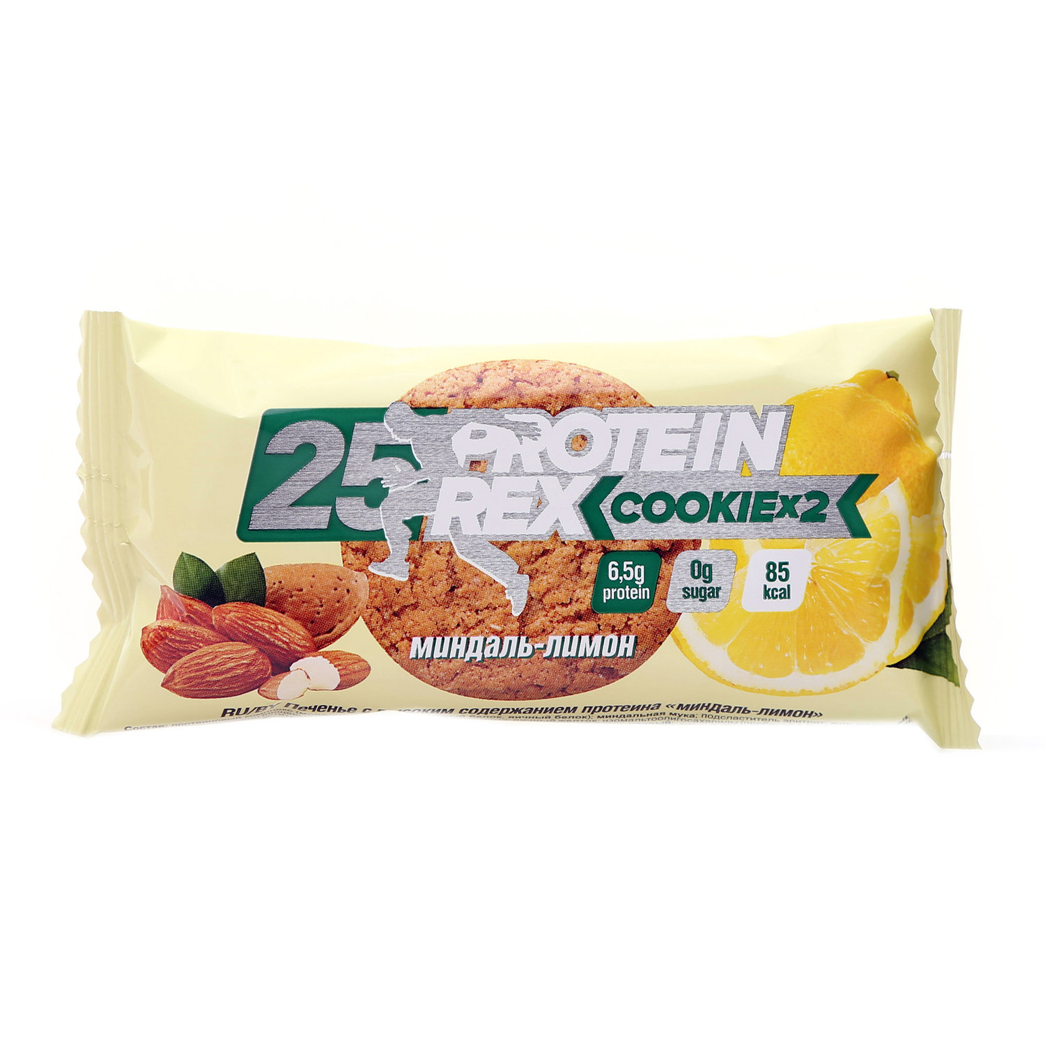 

Протеиновое печенье ProteinRex Cookie 25% миндаль лимон 50 г
