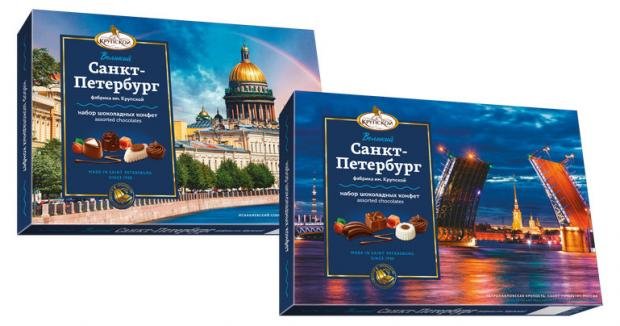 

Конфеты Фабрика имени Крупской Великий Санкт-Петербург, дизайн в ассортименте, 180 г
