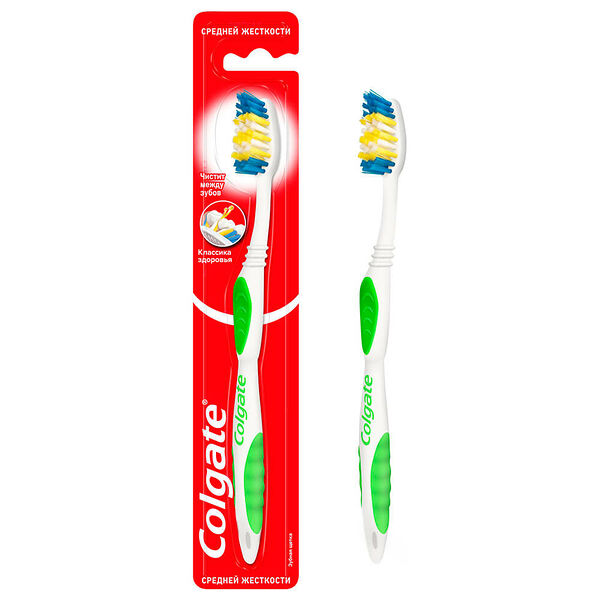 Зубная щетка Colgate Классика Здоровья многофункциональная, средней жесткости