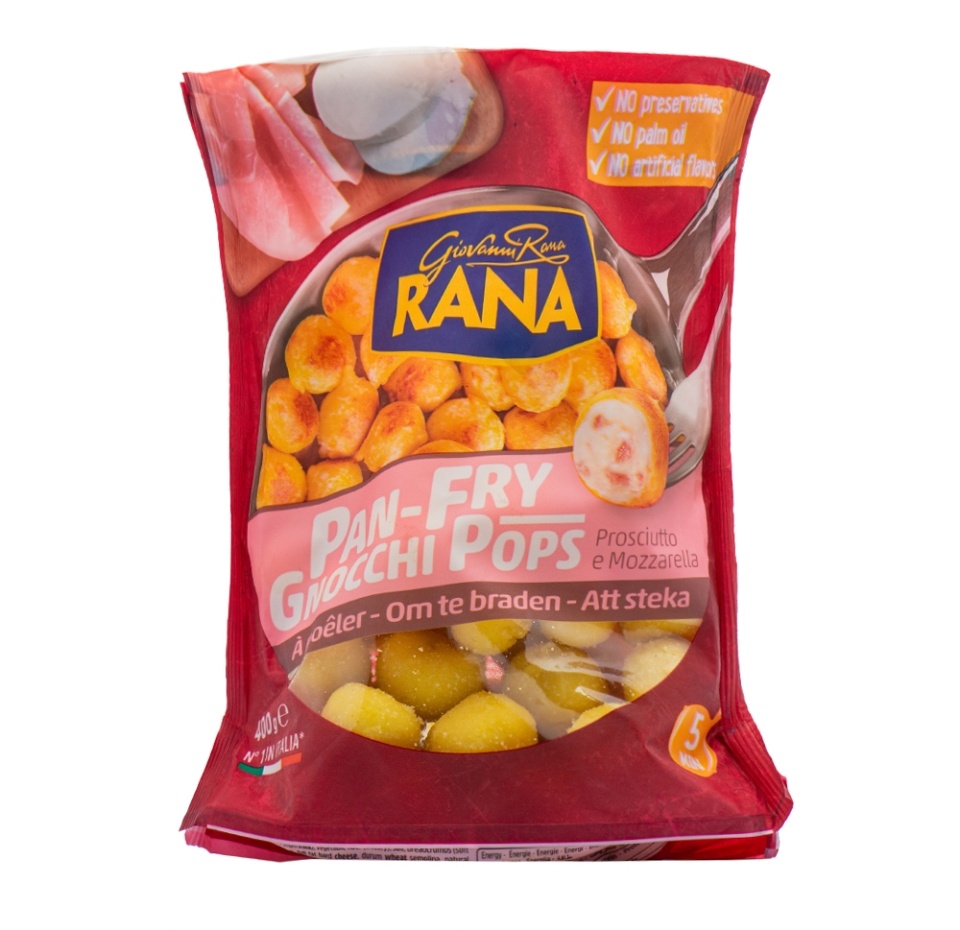 

Клецки картофельные Ньокки Pastificio Rana с начинкой из ветчины и сыра охлажденные 400 г