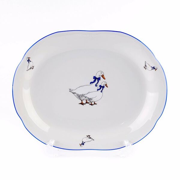 Тарелка обеденная Cmielow Камелия Гуси, 24 см, фарфор