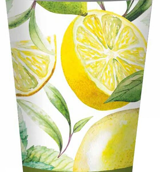 Набор бумажных стаканов Свежий ветер Лимоны 250мл*6шт