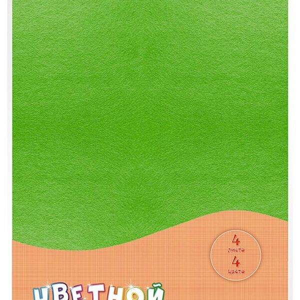Фетр цветной АппликА А4 4 листа, 4 цвета