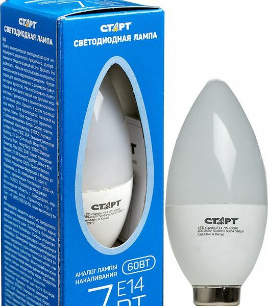 Лампа светодиодная Старт LED Candle E14 7W