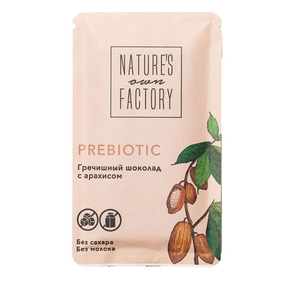 

Гречишный шоколад Nature’s Own Factory Prebiotic с арахисом 20 г