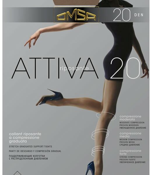 Колготки Omsa Attiva 20 Daino Бежевые Размер 3
