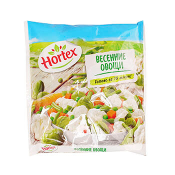 Смесь овощная Hortex Весенние овощи замороженная 400 г(Продукт замороженный)