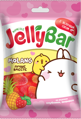 

Мармелад Конфитрейд Molang Jelly Bar жевательный клубника ананас 65 г