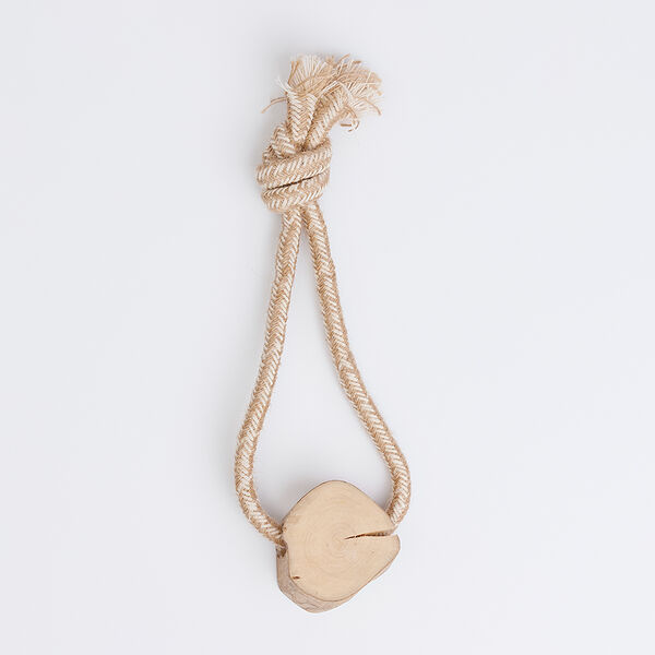 Игрушка для собак Палочка из кофейного дерева на веревке, 28 см