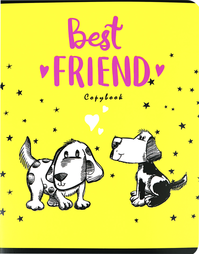 

Тетрадь Collezione Лучшие друзья А5 96 листов клетка дизайн в ассортименте 1 шт.