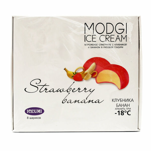 Мороженое Iceumi Mochi сливочное клубника-банан в рисовой глазури