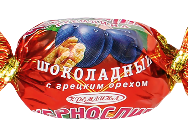 Конфеты Кремлина Чернослив шоколадный с грецким орехом