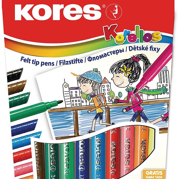 Фломастеры Kores Korellos 10 цвета