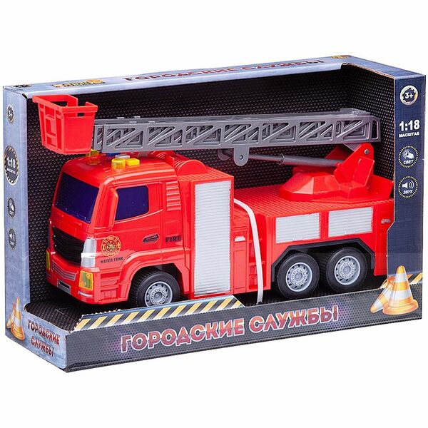 Машинка ABtoys Спецтехника Пожарная машина инерционная C-00489