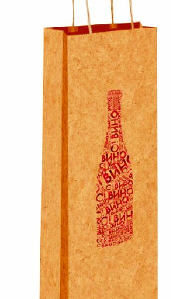 Пакет Арт Дизайн подарочный О!вино крафт