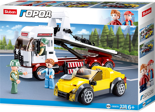 Конструктор SLUBAN Трейлер, 338 деталей Арт. M38-B0879